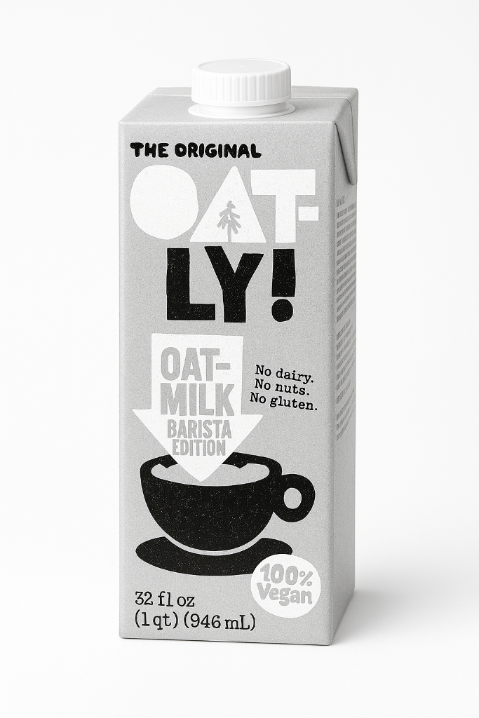 Oatly Barista Edition-Овесено мляко за кафе напитки (1L) Noodecaf
