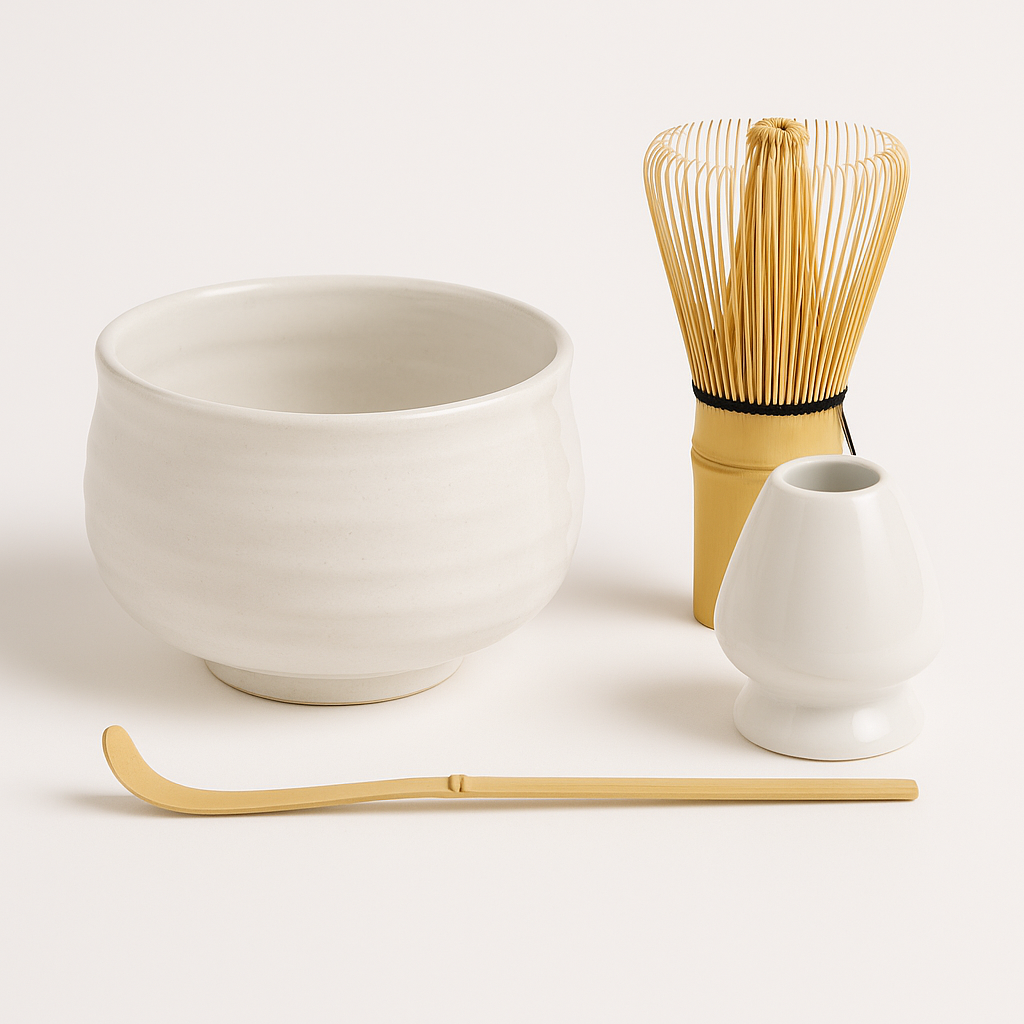 Matcha set - Bowl + Stirrer + Stirrer stand + Spoon
