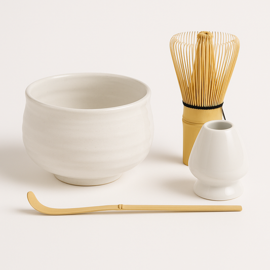 Matcha set - Bowl + Stirrer + Stirrer stand + Spoon